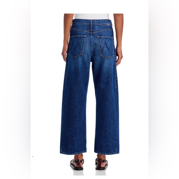 MOTHER Wide Leg Cropped Jeans - Blue - Picture 4 of 13